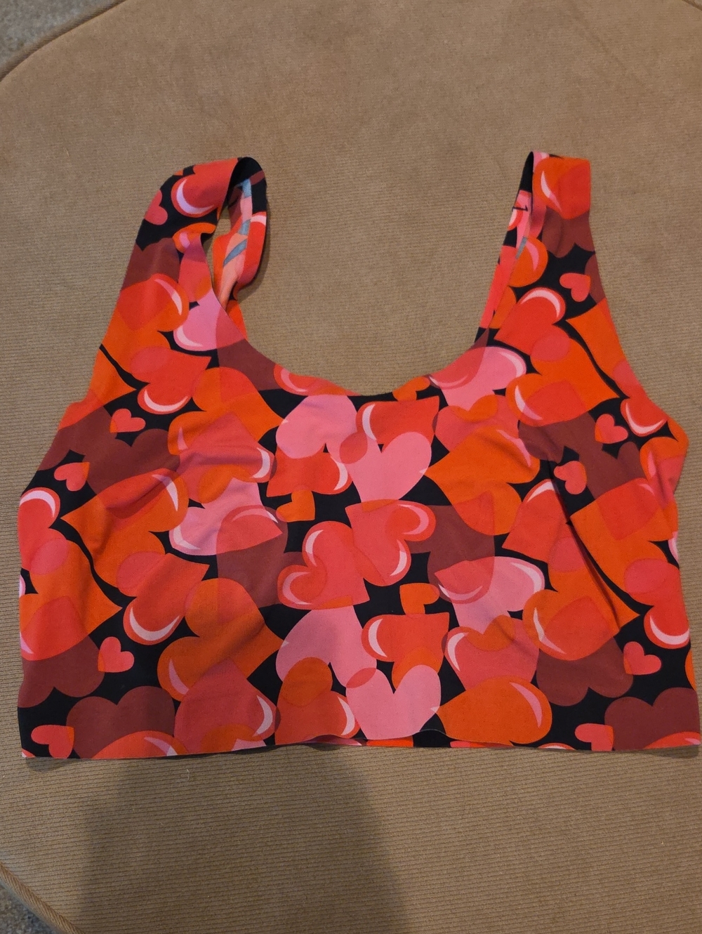 Cheek Boss 2X Women’s Red & Pink Heart Print Comfort Bra